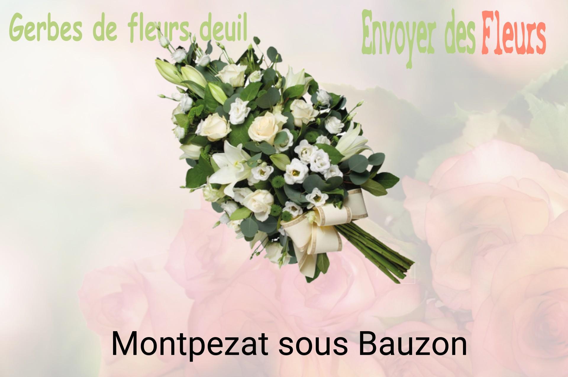 Gerbe de fleurs de deuil livrée à Montpezat-sous-Bauzon
